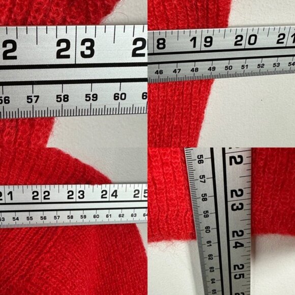 Sezane Cooper Mohair Alpaca Tie Neck Sweater Red Womens Size Medium French Knit - Picture 11 of 14